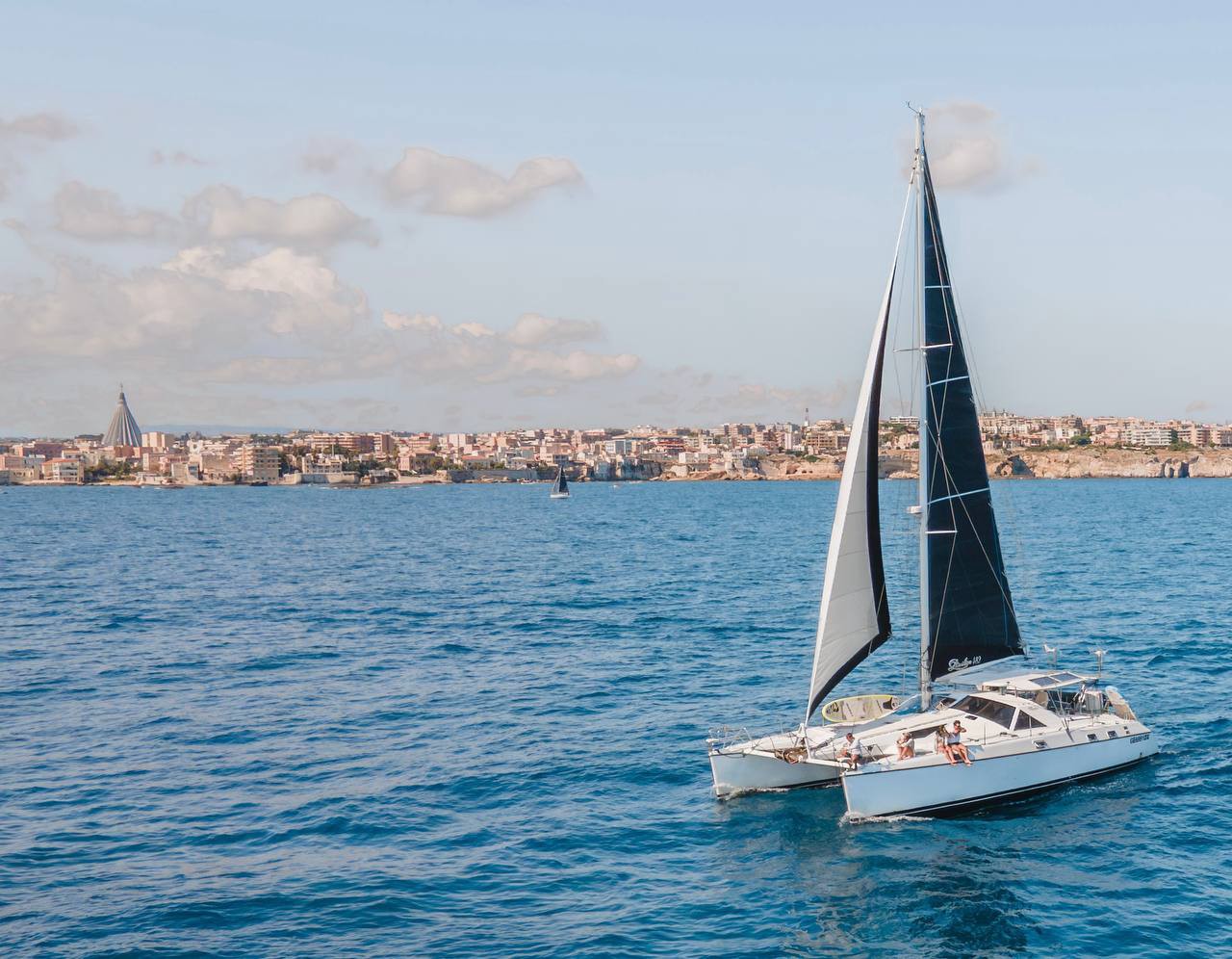 Sailing yacht in Mediterranean waters